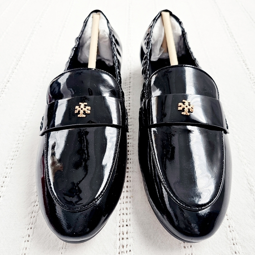 Tory Burch Patent Leather Ballet Loafers Slip On Flats Perfect Black NIB 6 - Picture 10 of 16
